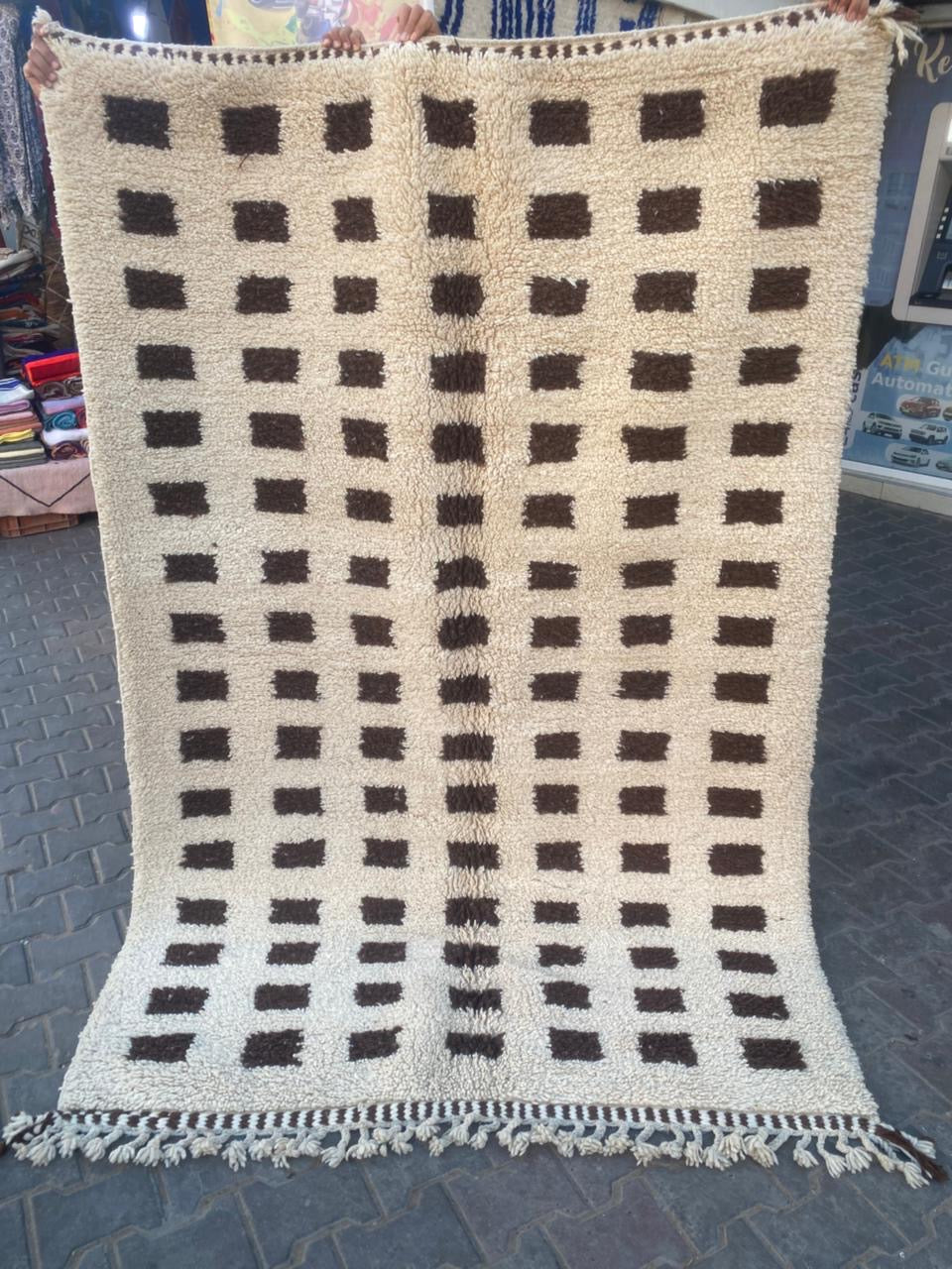 Beni Ouarain Rug size 250 x 150 cm || 8.2 x 4.92 ft