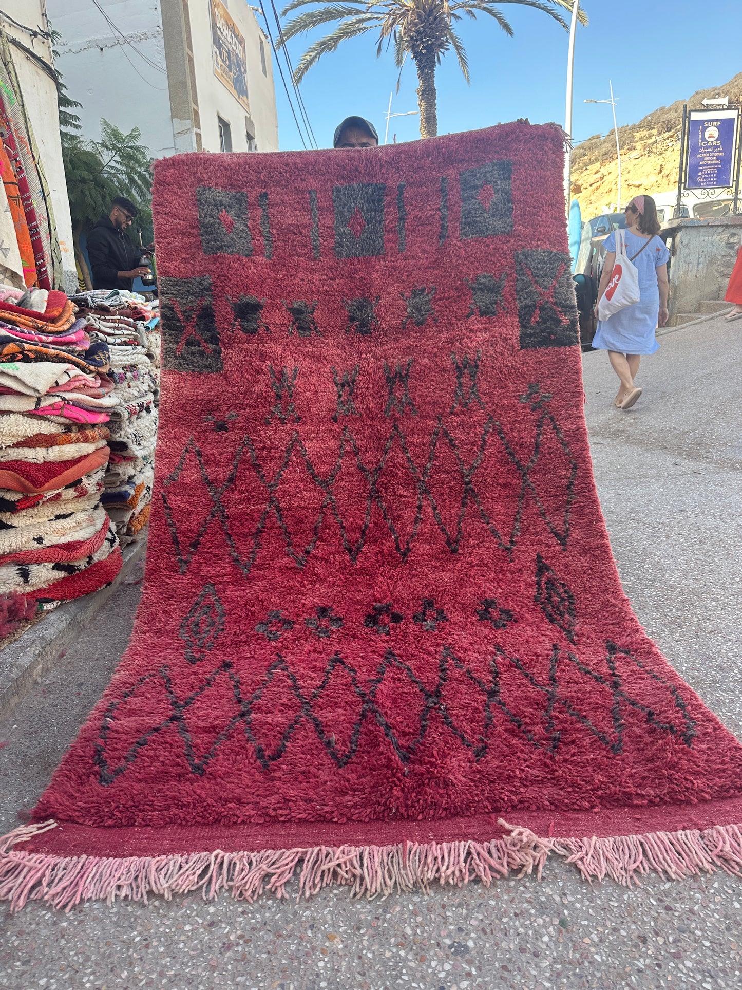 Beni Ouarain Rug size 250 x 150 cm || 8.2 x 4.92 ft