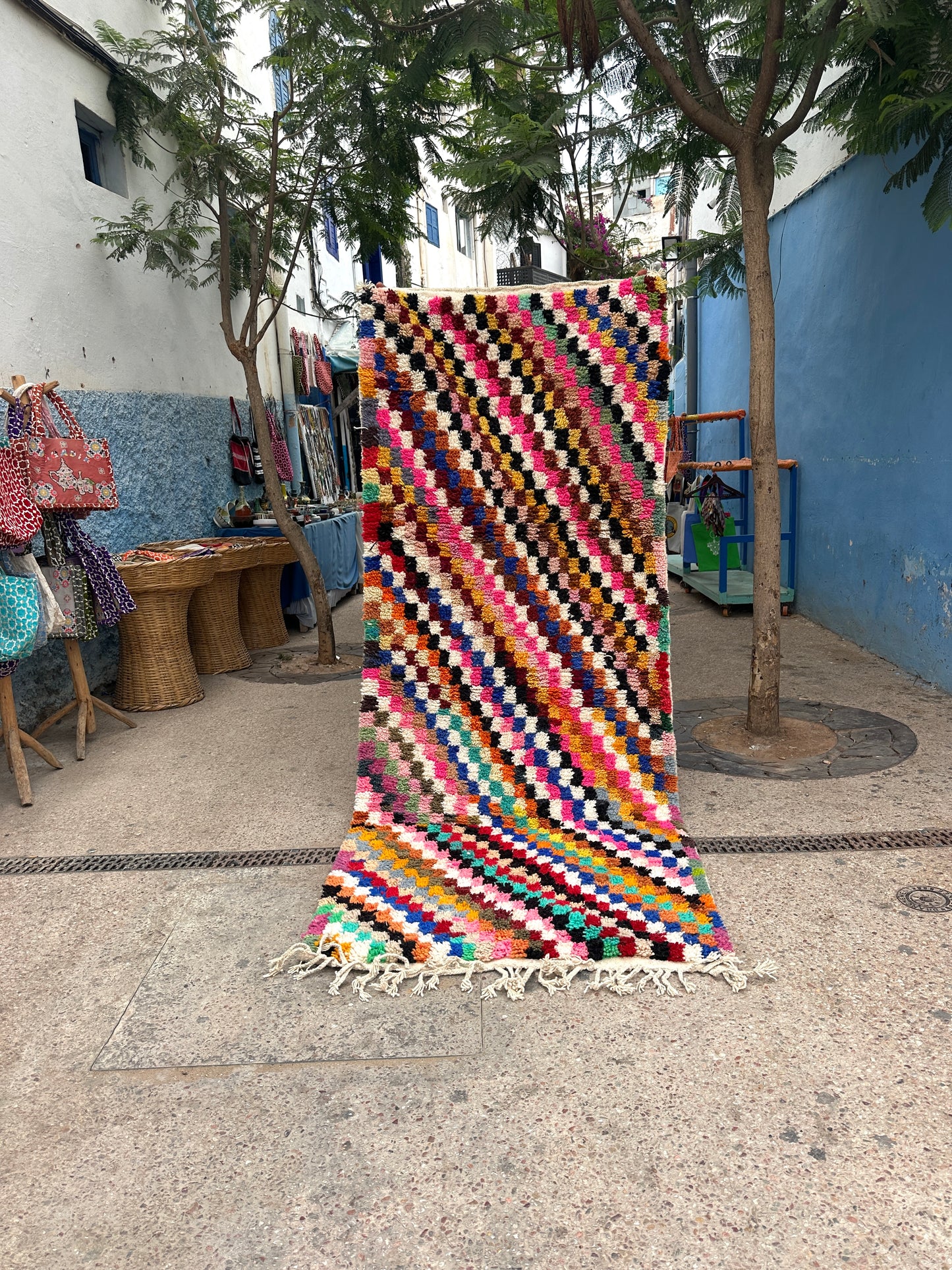 Handmade beni ourain Rug, size 260 x 110cm