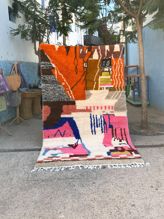 Handmade Beni Ouarain, size 250 x 150 cm || 8.2 x 4.92 ft