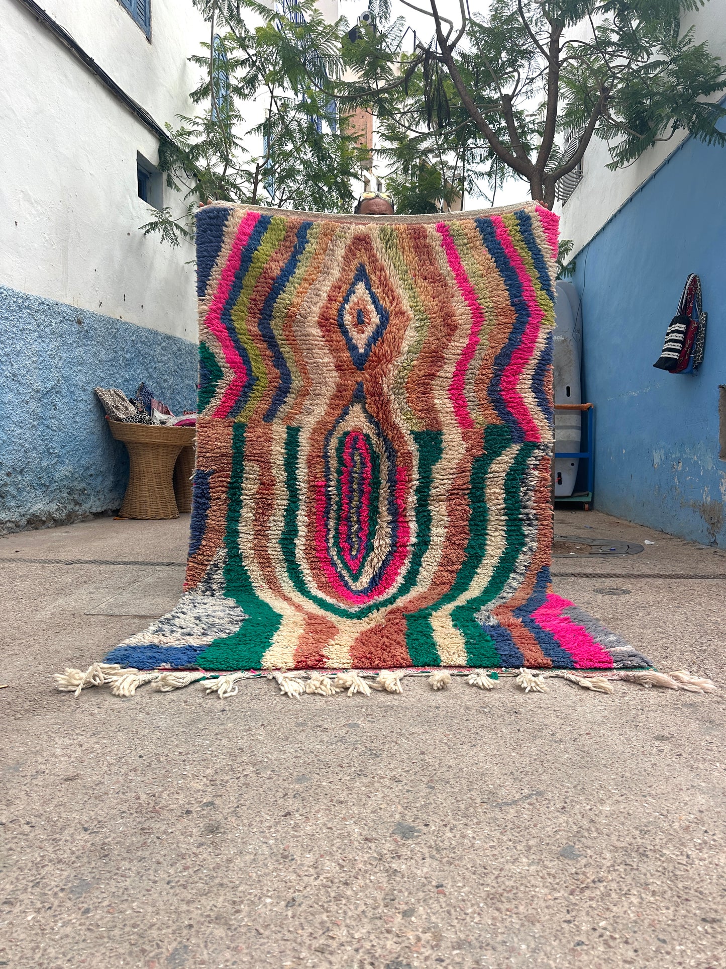 Handmade Beni Ouarain, size 250 x 150 cm || 8.2 x 4.92 ft