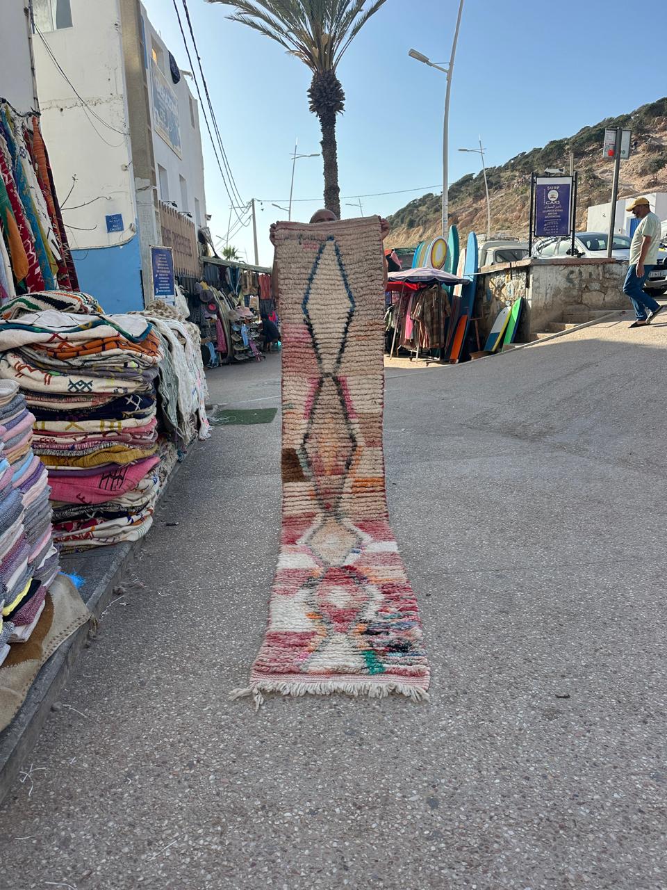Handmade Azilal Rug, size 300 x 60 cm ||