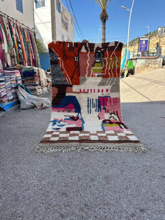 Handmade Azilal Rug, size 250 x 150 cm || 8.2 x 4.92 ft