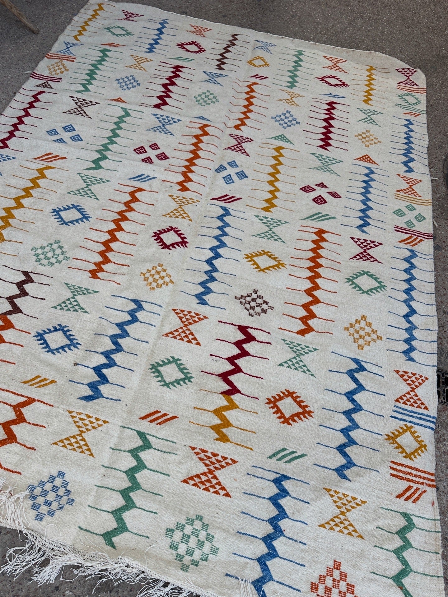 Carpet kelim size size 300 x 200 cm || 9.84 x 6.56 ft