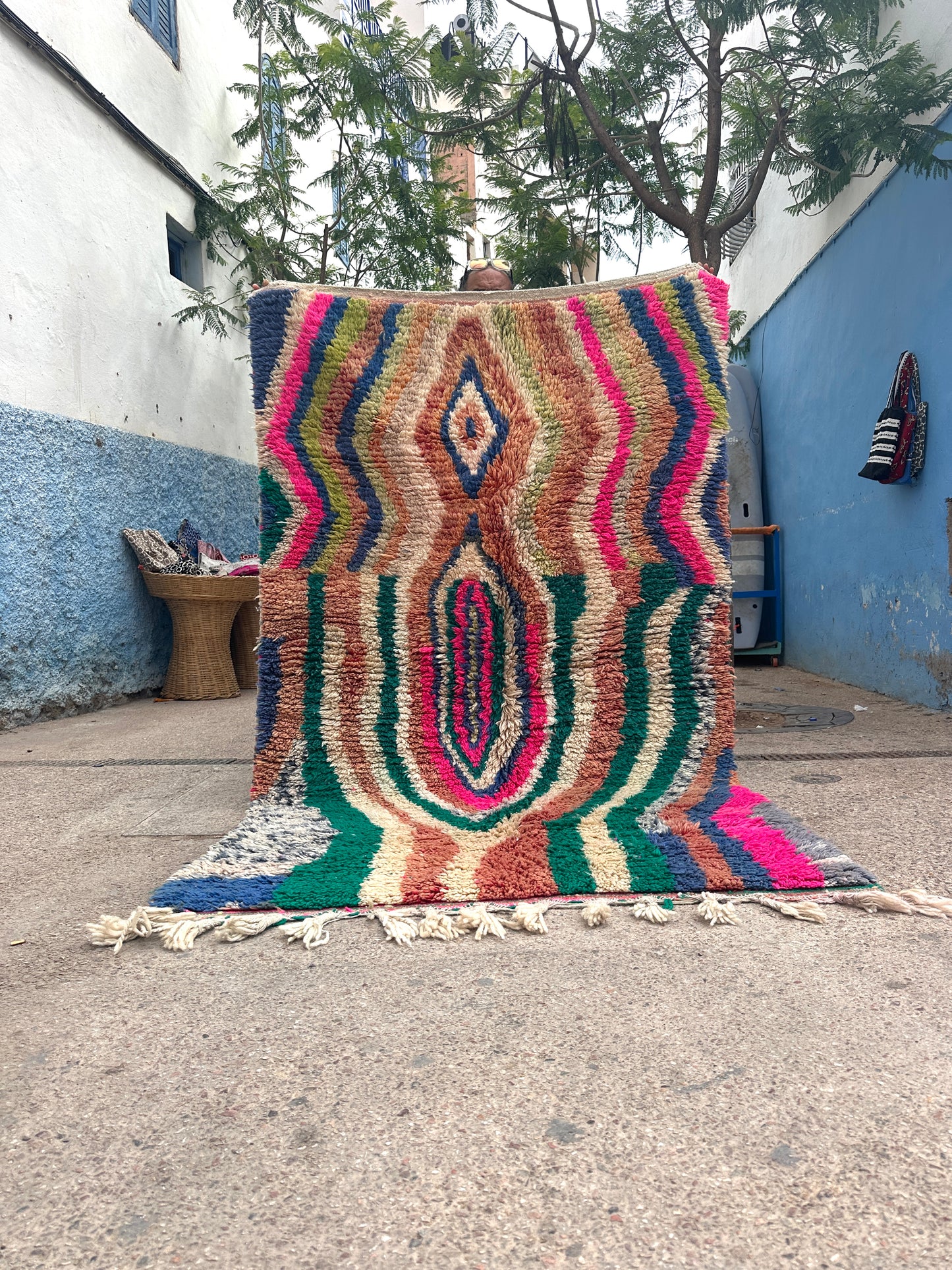 Handmade Beni Ouarain, size 250 x 150 cm || 8.2 x 4.92 ft