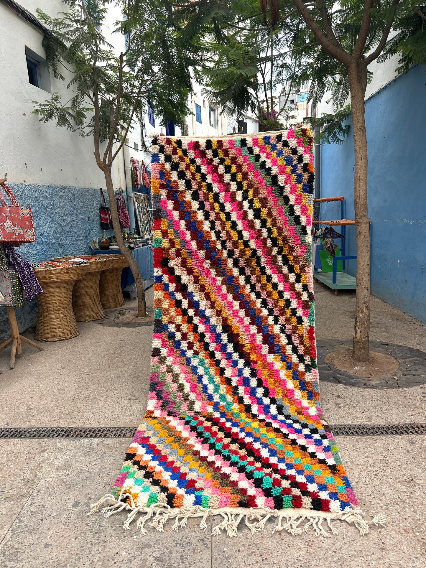 Handmade beni ourain Rug, size 260 x 110cm