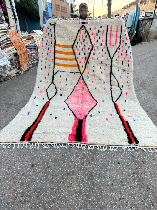 Handmade azilal Rug, size 300 x 200 cm || 9.84 x 6.56 ft