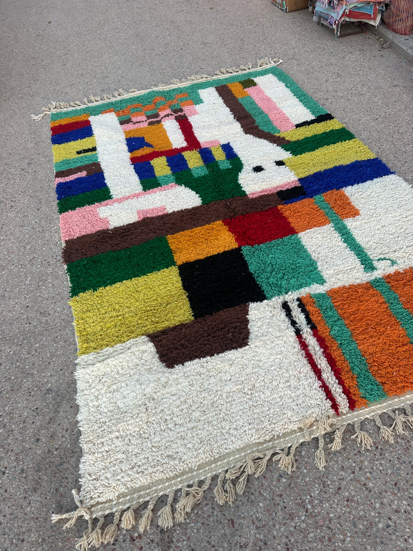 Handmade Beni Ouarain, size 300 x 200 cm || 9.84 x 6.56 ft