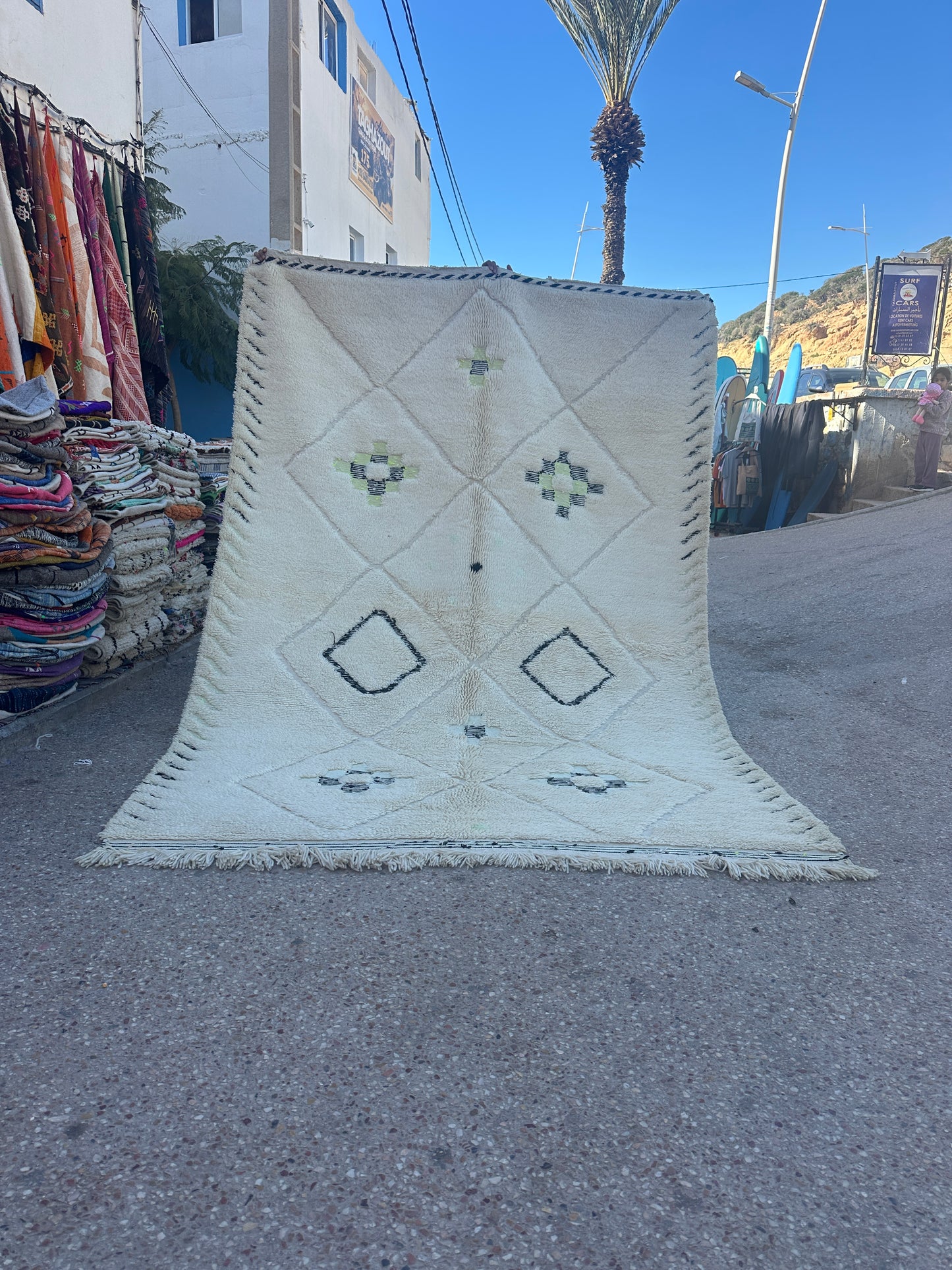 Carpet  Beni Ouarain Rug LARGE size 300 x 200 cm || 9.84 x 6.56 ft
