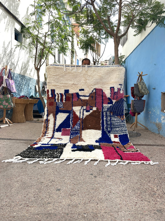 Handmade Beni Ouarain, size 250 x 150 cm || 8.2 x 4.92 ft