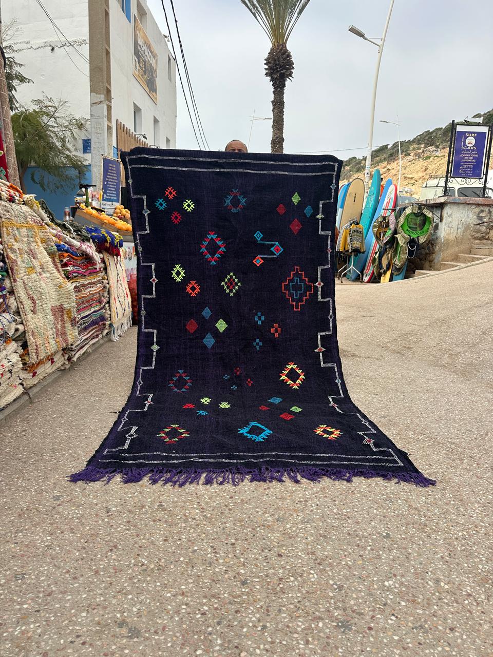 Kelim Handmade silk Rug, size 250 x 150 cm || 8.2 x 4.92 ft