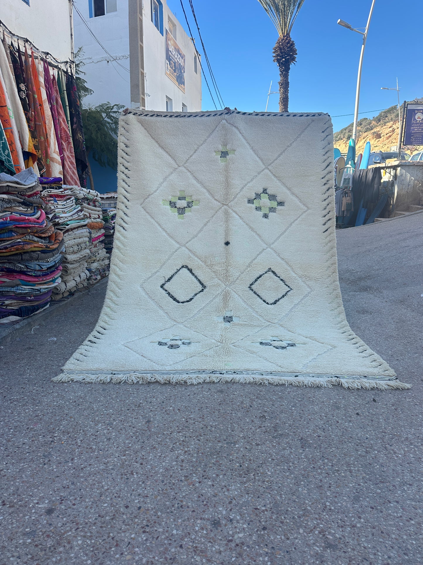 Carpet  Beni Ouarain Rug LARGE size 300 x 200 cm || 9.84 x 6.56 ft
