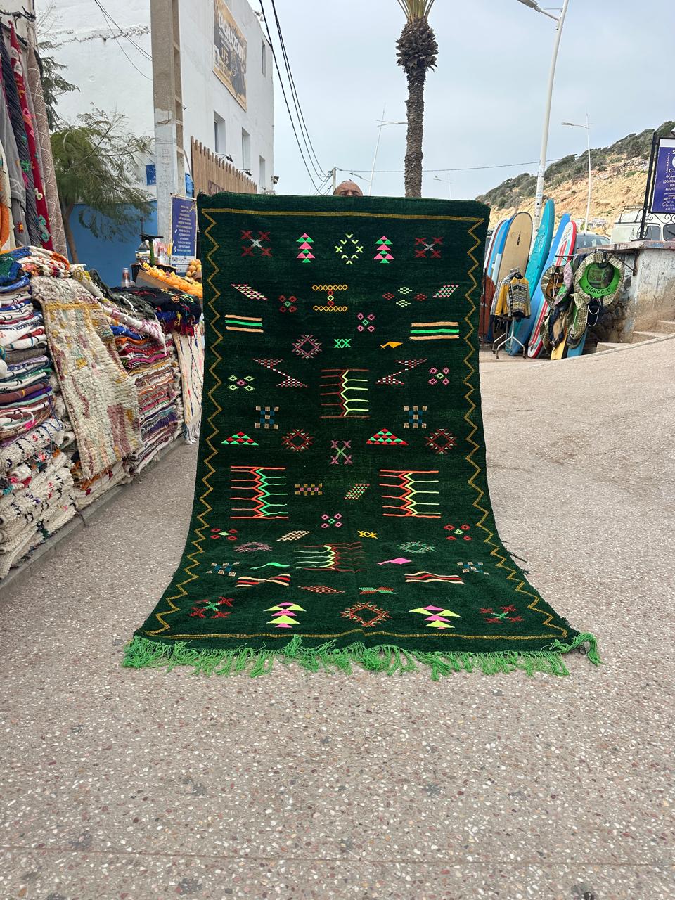 Kelim Handmade silk Rug, size 250 x 150 cm || 8.2 x 4.92 ft