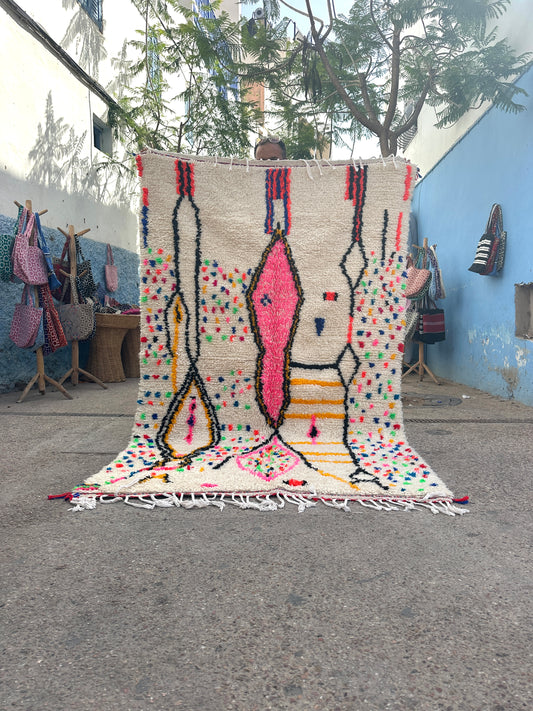 Handmade Azilal Rug, size 250 x 150 cm || 8.2 x 4.92 ft