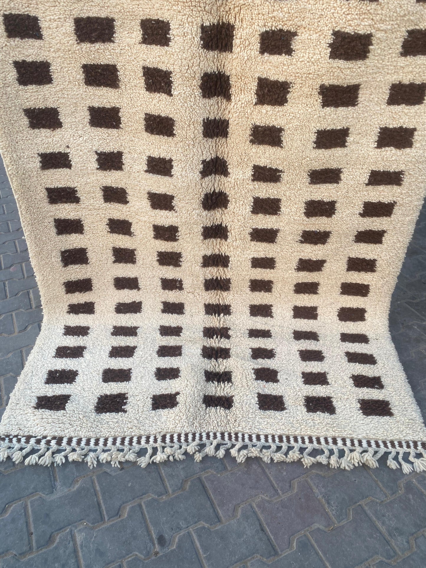 Beni Ouarain Rug size 250 x 150 cm || 8.2 x 4.92 ft