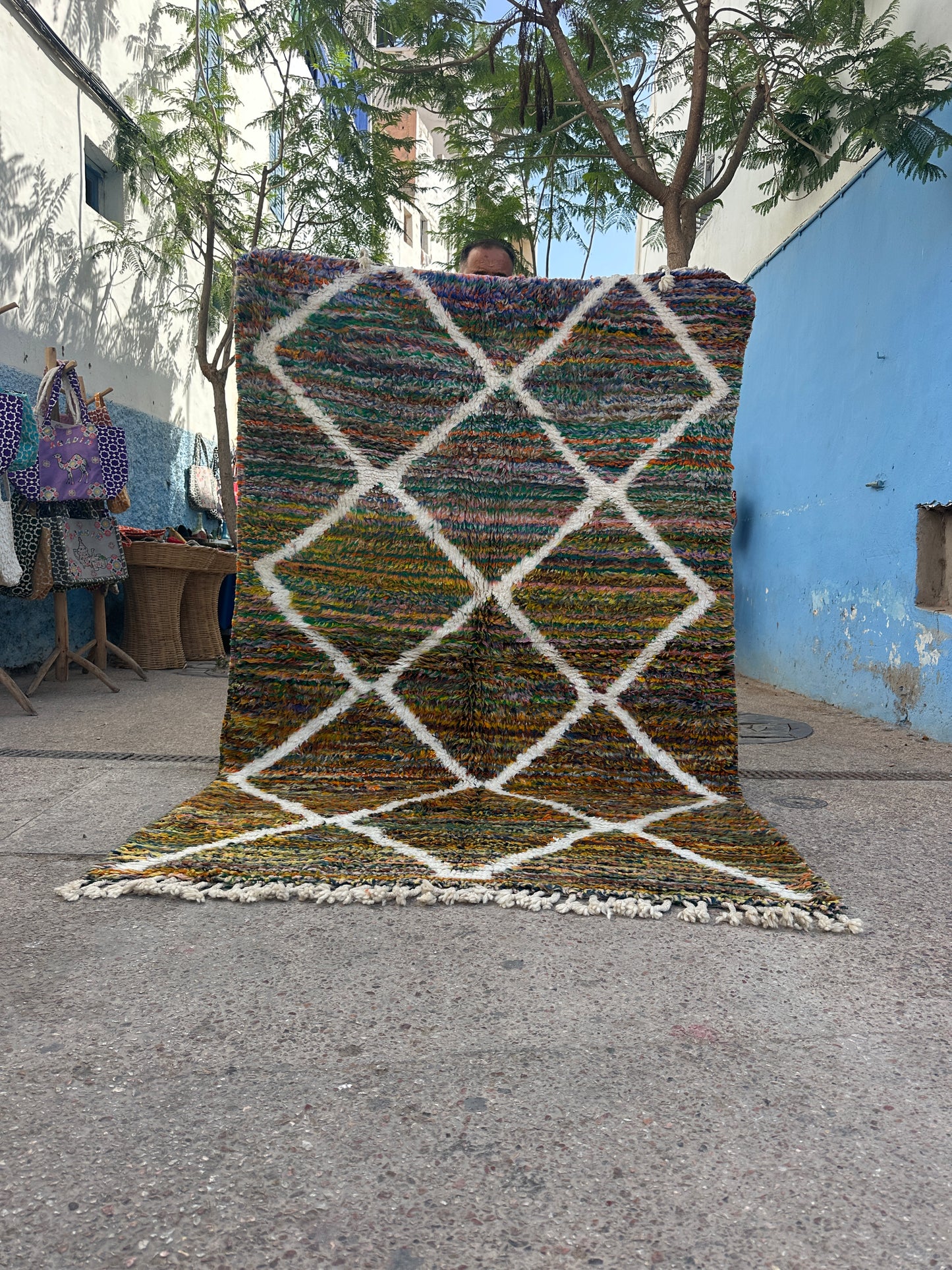 Handmade Beni Ouarain, size 250 x 150 cm || 8.2 x 4.92 ft