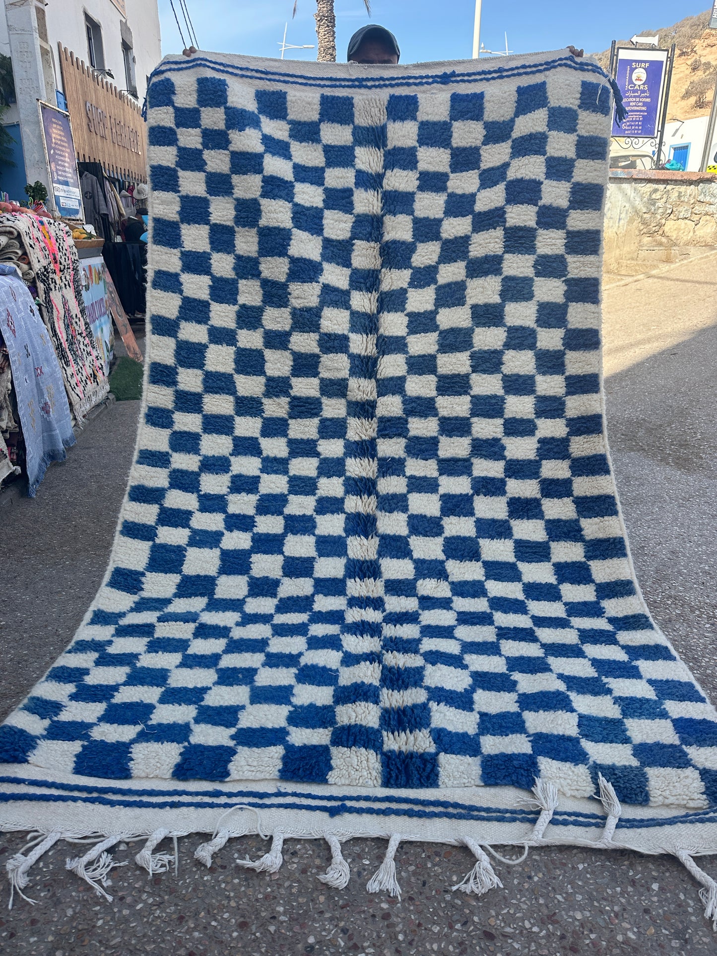 Beni Ouarain Rug size 250 x 150 cm || 8.2 x 4.92 ft