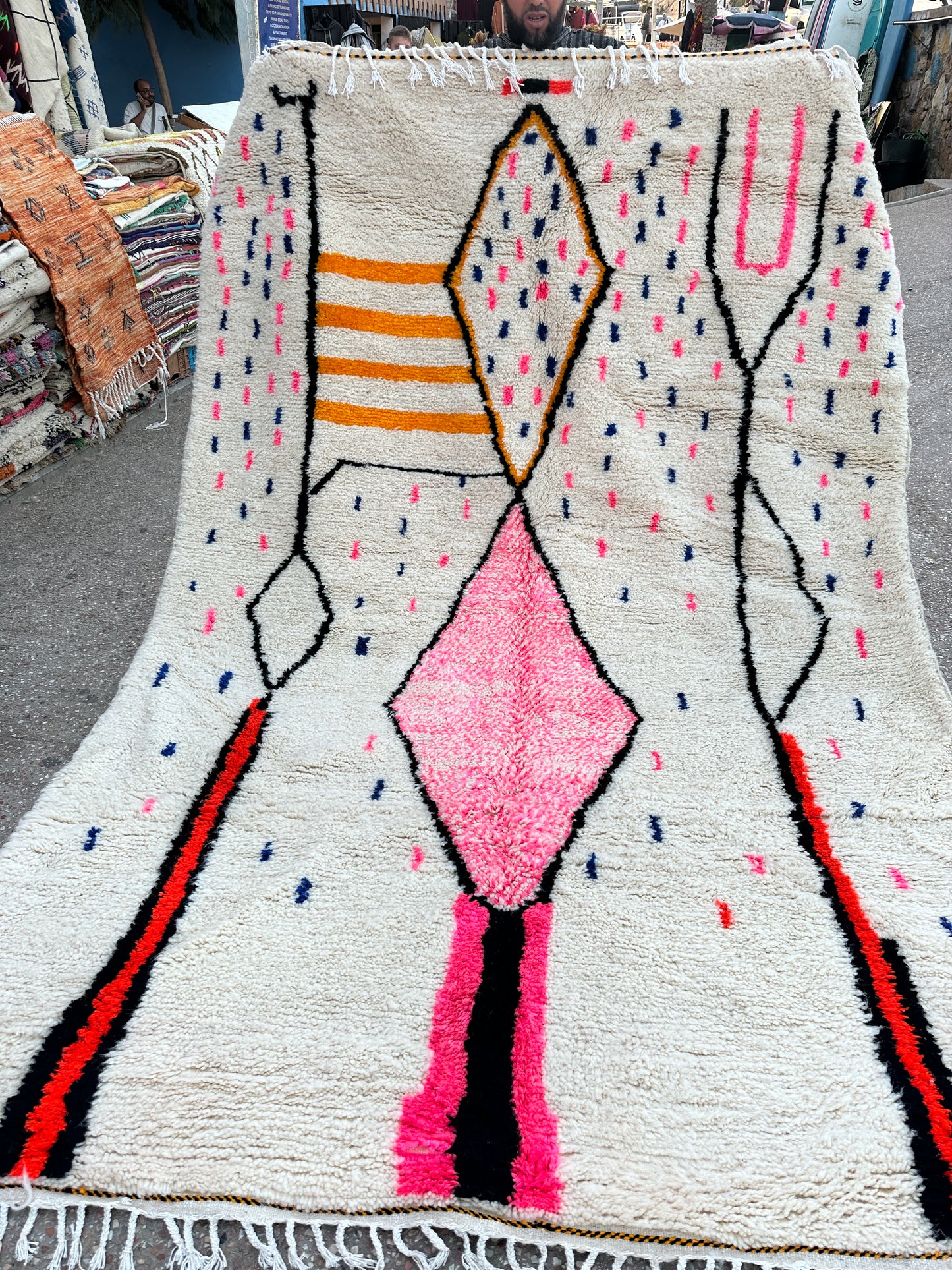 Handmade azilal Rug, size 300 x 200 cm || 9.84 x 6.56 ft