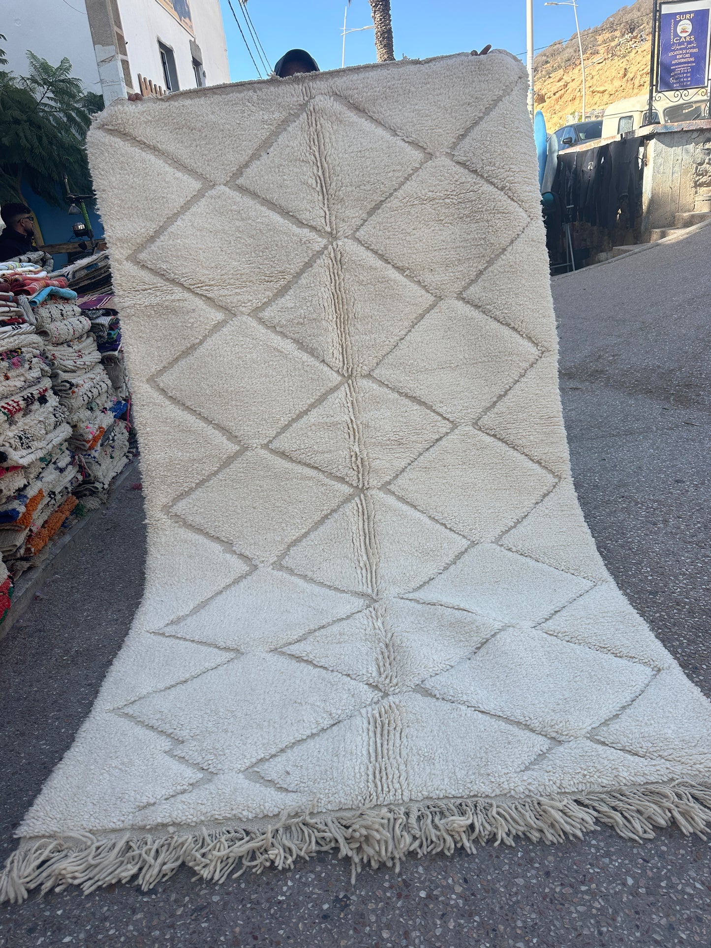 Beni Ouarain Rug size 250 x 150 cm || 8.2 x 4.92 ft