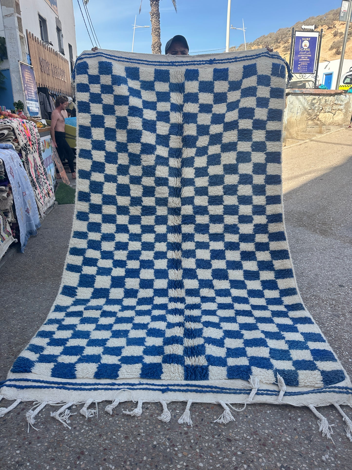 Beni Ouarain Rug size 250 x 150 cm || 8.2 x 4.92 ft