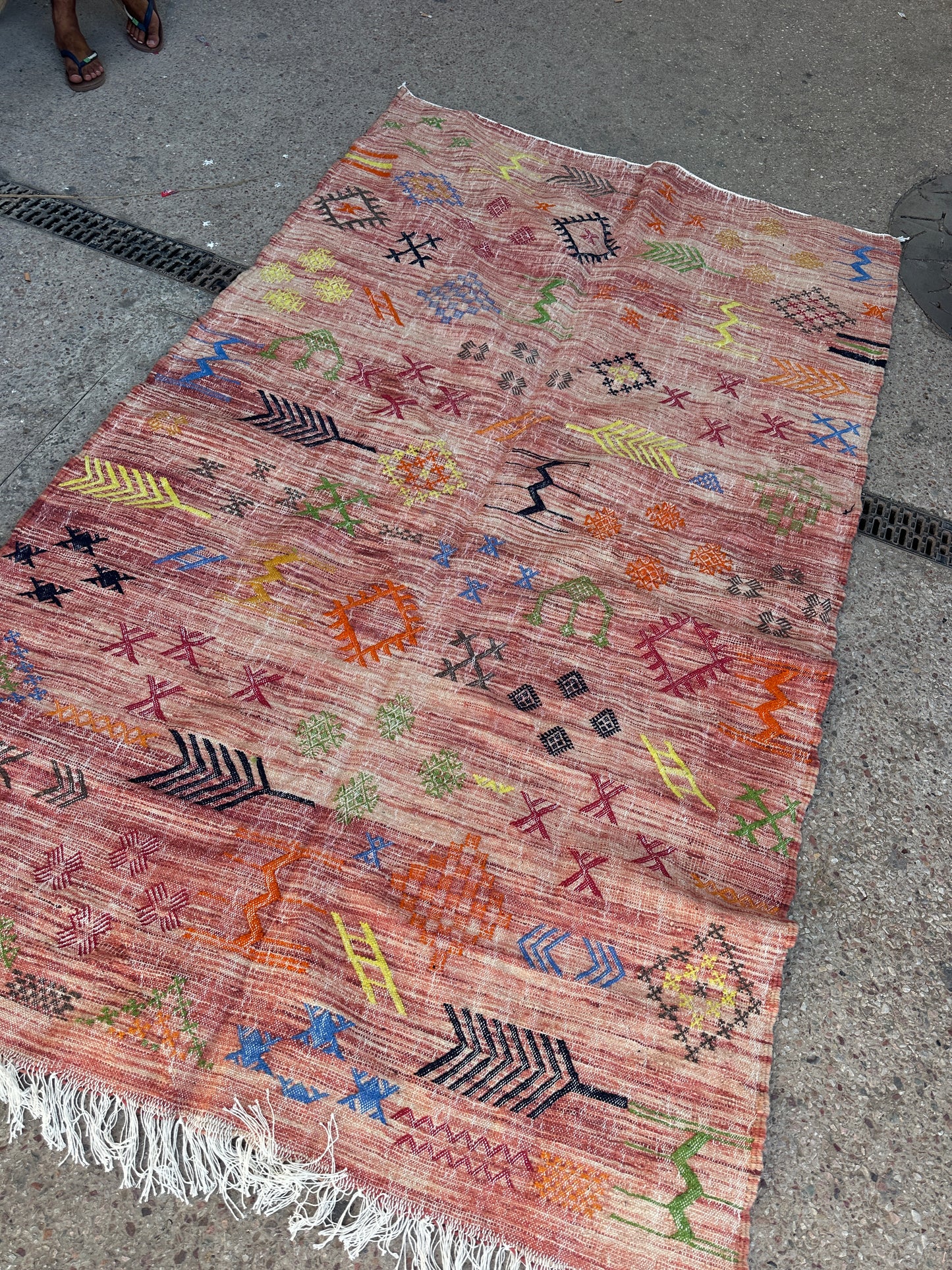 Handmade Kelim Rug, size 250 x 150 cm || 8.2 x 4.92 ft