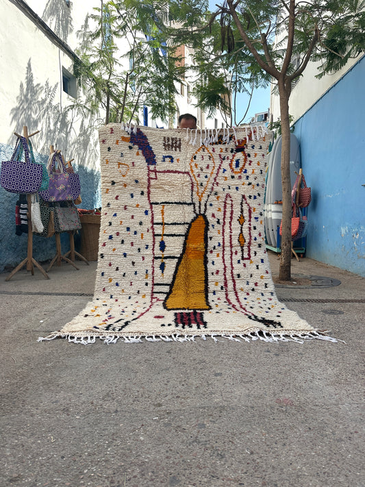 Handmade Azilal Rug, size 250 x 150 cm || 8.2 x 4.92 ft