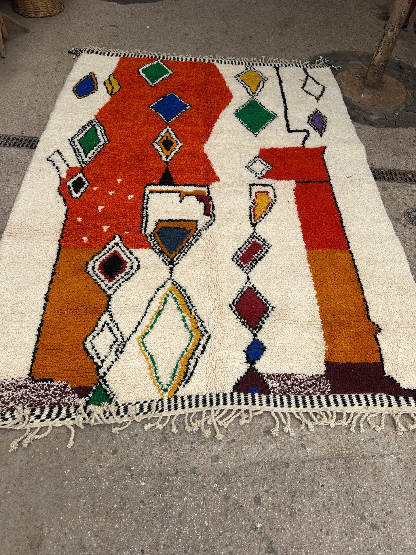 Carpet  Beni Ouarain Rug LARGE size 300 x 200 cm || 9.84 x 6.56 ft