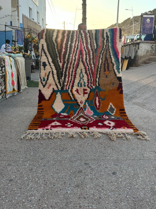 Handmade Azilal Rug, size 250 x 150 cm || 8.2 x 4.92 ft