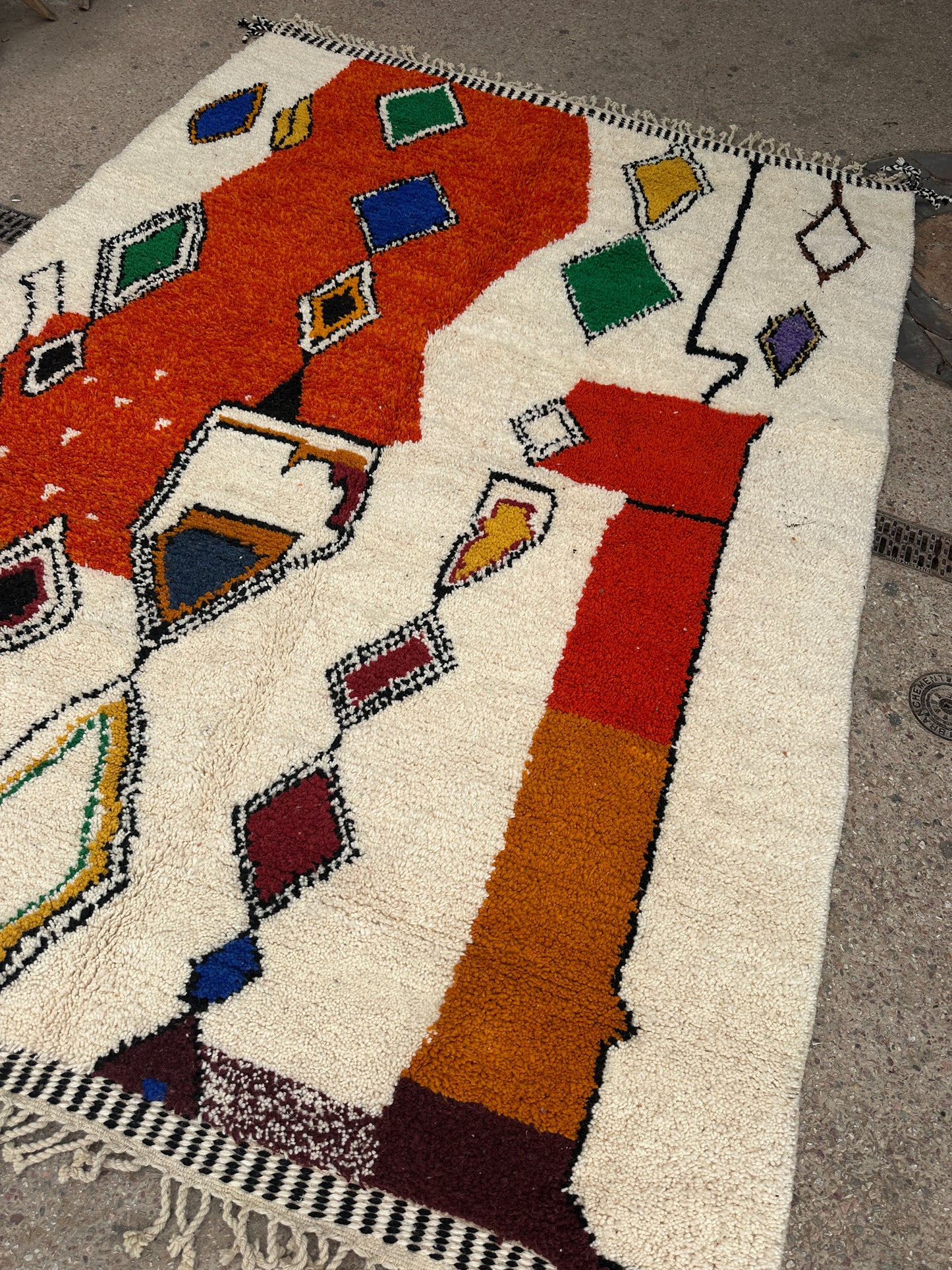 Carpet  Beni Ouarain Rug LARGE size 300 x 200 cm || 9.84 x 6.56 ft