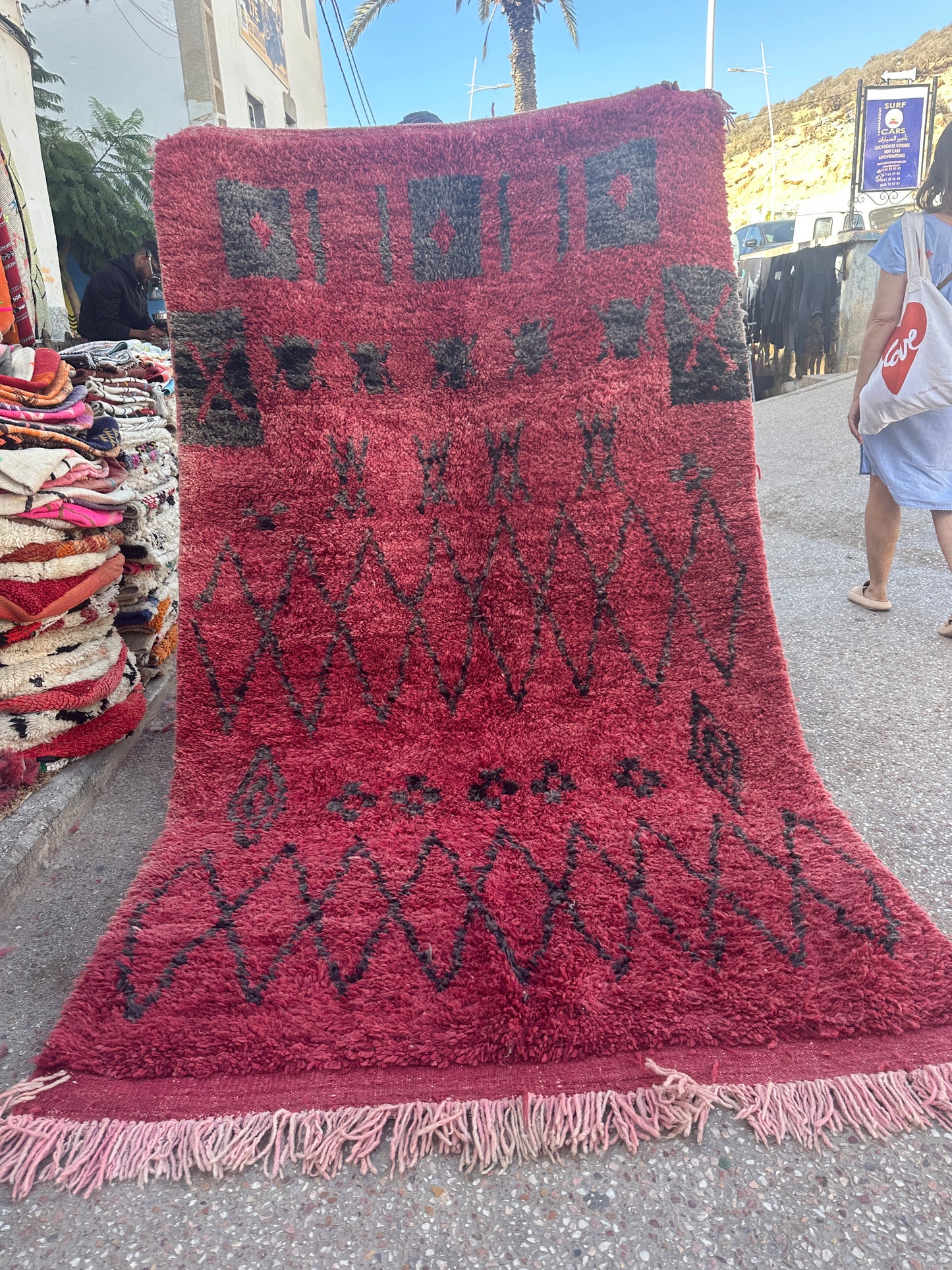 Beni Ouarain Rug size 250 x 150 cm || 8.2 x 4.92 ft