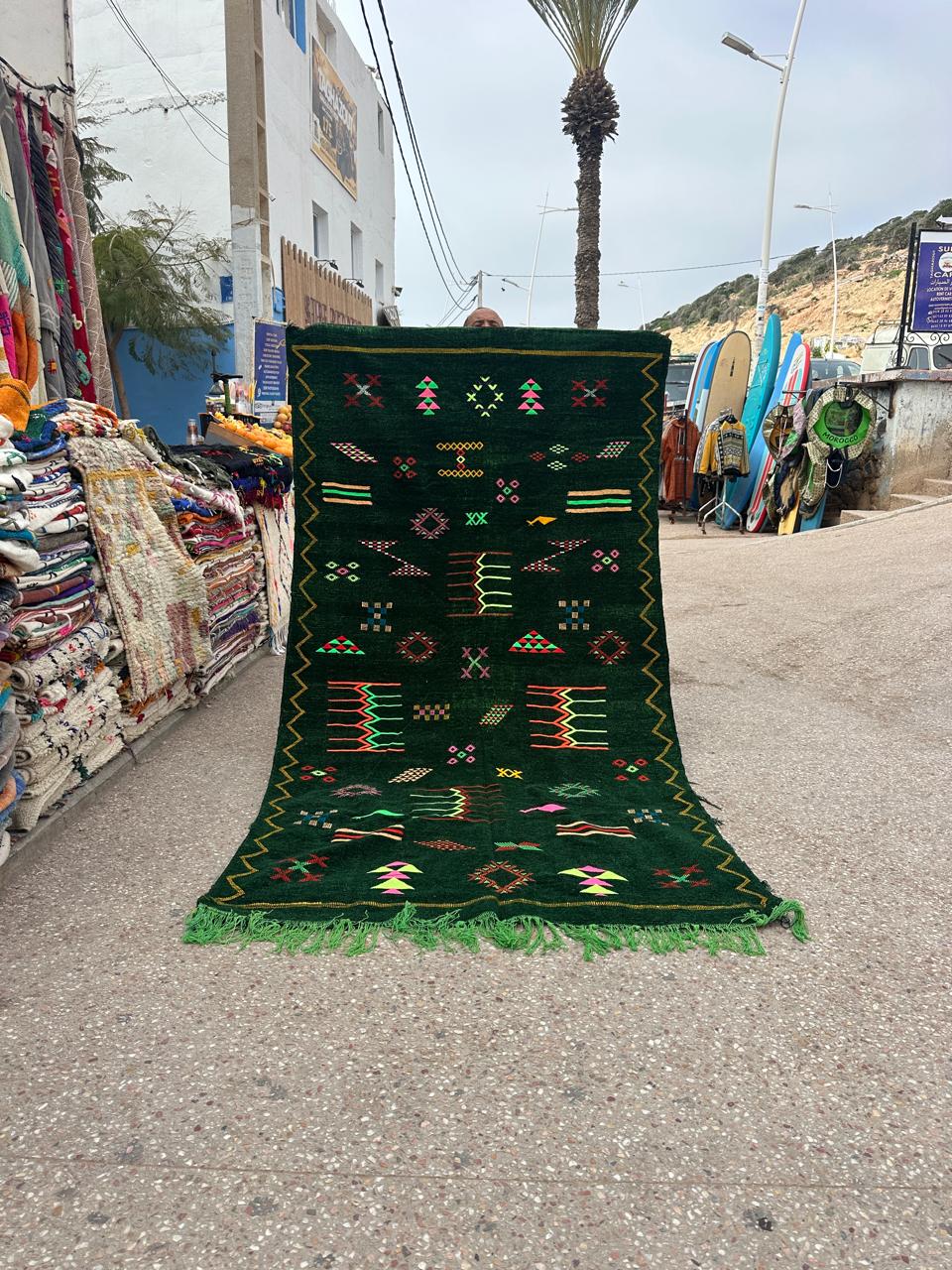 Kelim Handmade silk Rug, size 250 x 150 cm || 8.2 x 4.92 ft