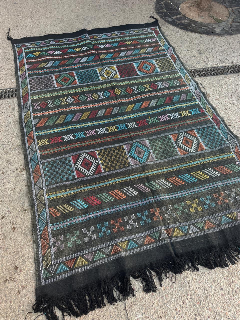 Handmade cactus Rug, size 250 x 150 cm || 8.2 x 4.92 ft
