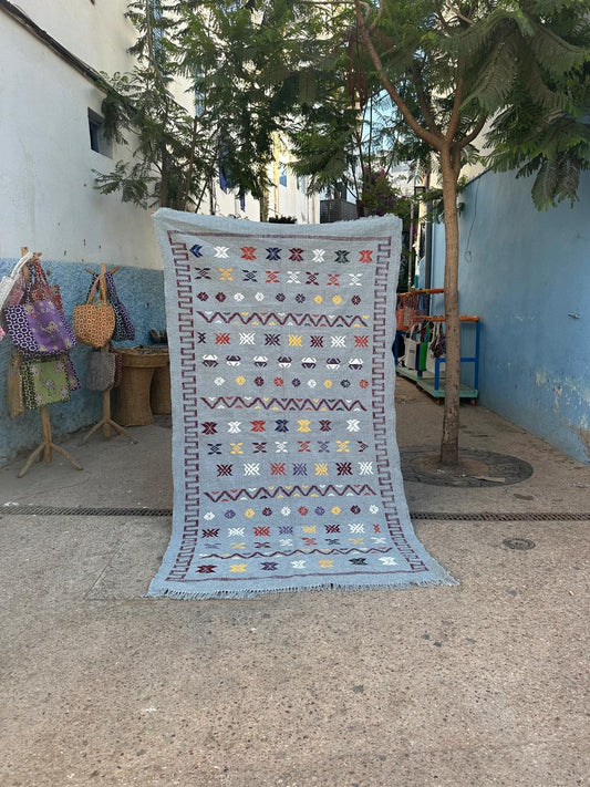 Handmade silk Rug, size 250 x 150 cm || 8.2 x 4.92 ft
